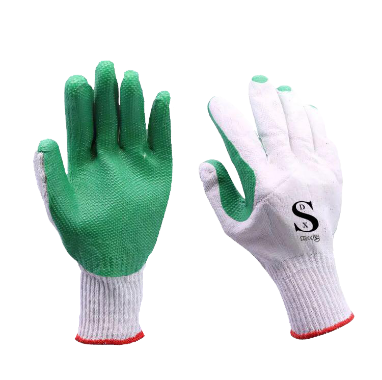 rubber-coated-gloves-luva-green-color rubber-coated-gloves-luva-green-color