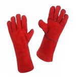 Leather Welding Glove Red - Image 2
