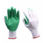 polyster-gloves-green-color