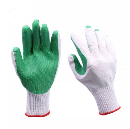 polyster-gloves-green-color